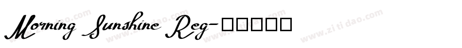Morning Sunshine Reg字体转换